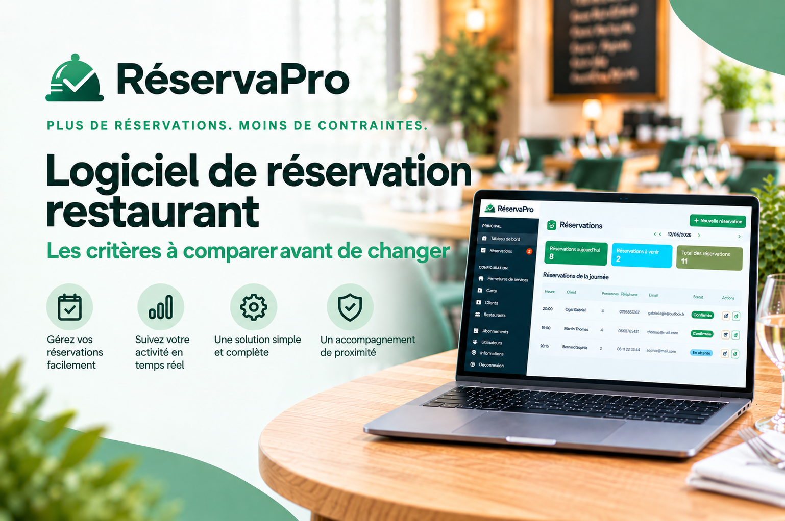 Les critères à comparer pour votre logiciel de réservations de restaurant