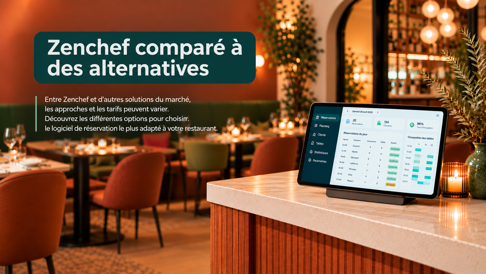 Les alternatives à Zenchef pour les réservations