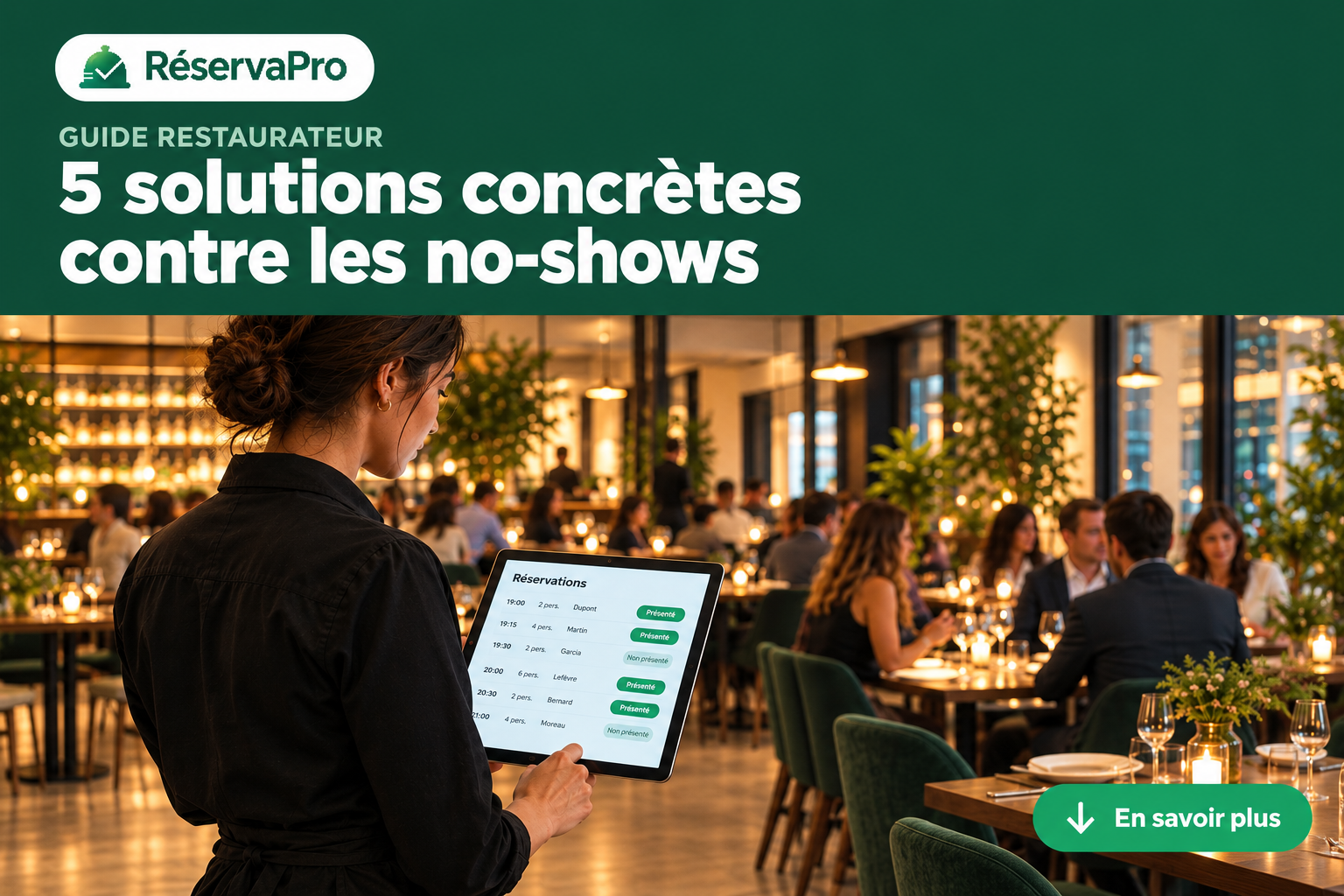 5 solutions concrètes pour réduire les no-shows au restaurant
