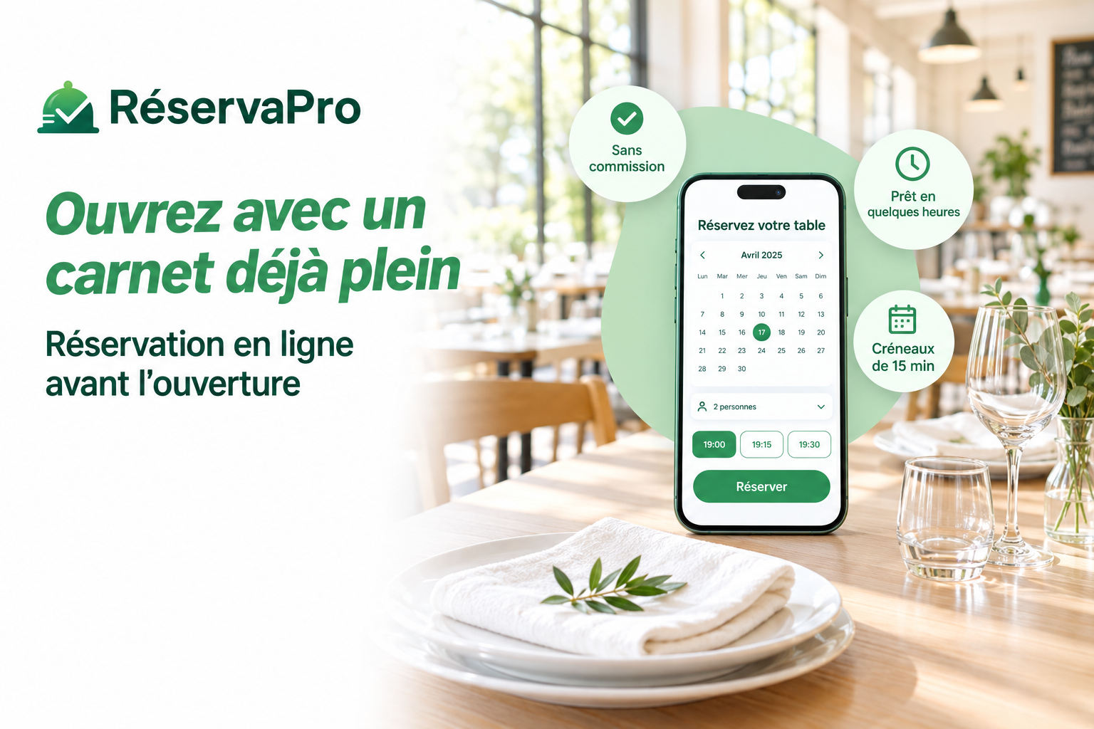 Mettre en place la réservation en ligne pour l’ouverture de votre restaurant
